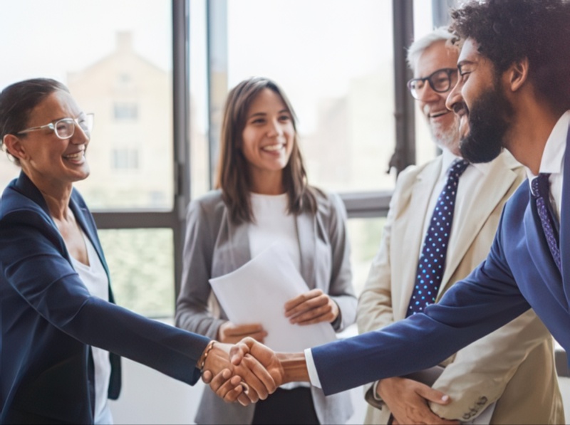 Business people shaking hands